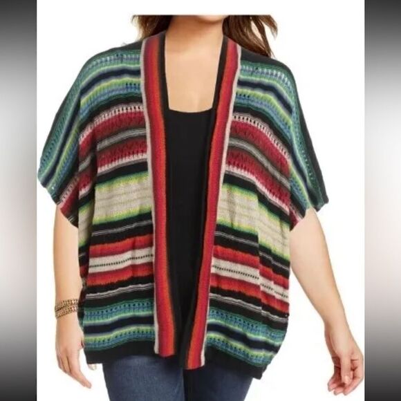 Ralph Lauren Lauren Ralph Lauren Stripe Cardigan sweater colorful small medium - Picture 1 of 8